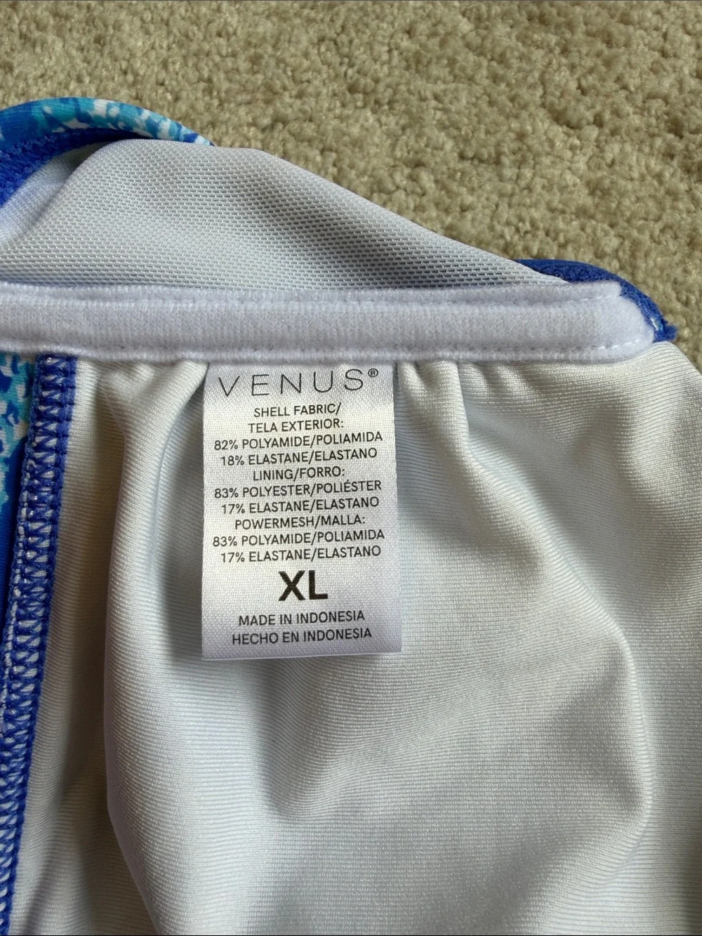 Women’s Blue Patterned Two-Piece Venus Swim Set